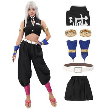 Imagem de C-ZOFEK Women's Cosplay Costume Full Set with Armband Wrist Brace Gaiters for Halloween Party (Black, Medium)