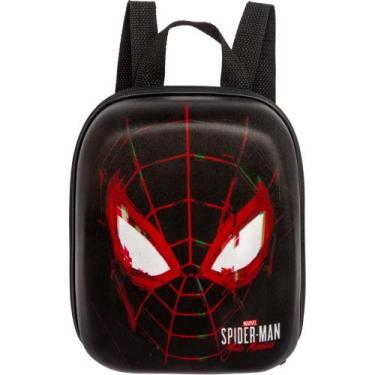 Imagem de Lancheira Costas 3D Homem Aranha Miles Infantil Impermeável - Maxtoy