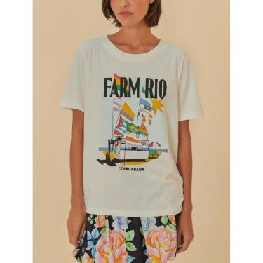Imagem de Tshirt Fit Estampada Farm Rio Copacabana Farm-Feminino