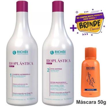 Imagem de Richée Bioplástica Escova Progressiva Kit Profissional (2x1L) + Brind 
