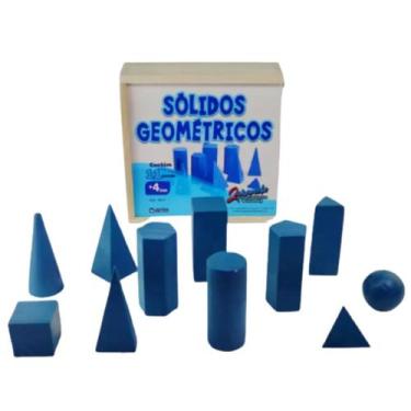 Imagem de Brinquedo Educativo Sólidos Geométricos em Madeira - Zaramela''