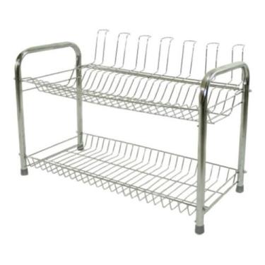 Imagem de Escorredor De Pratos Grande E RemovíVel, Com Capacidade Para 24 Pratos, 7 XíCaras E Talheres