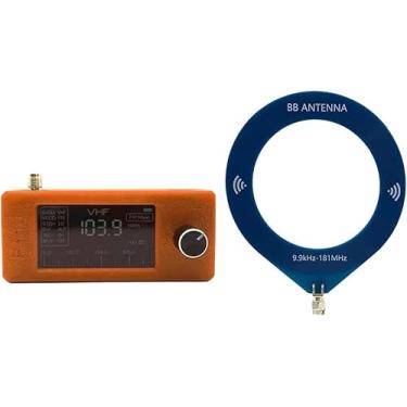 Imagem de Rádio portátil SI4732, mini rádio de bolso bateria de 800 mAh, receptor de transmissão de banda completa LSB USB AM FM de 0,5 a 108 MHz, tela IPS de 4,9 polegadas, para caminhar, acampar, cozinhar e