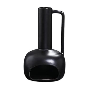 Imagem de Wswqop Holder, Mini Chiminea Decoração Fragrância Incense Burner Sage Burner Stand For Hall lareira da sala de estar ioga, Preto