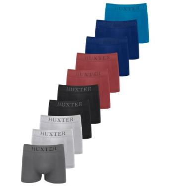 Imagem de Kit 10 Cuecas Masculinas Boxer Microfibra Huxter , Sortida, G