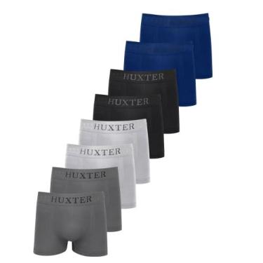 Imagem de Kit 8 Cuecas Masculinas Boxer Microfibra Huxter Colors, GG