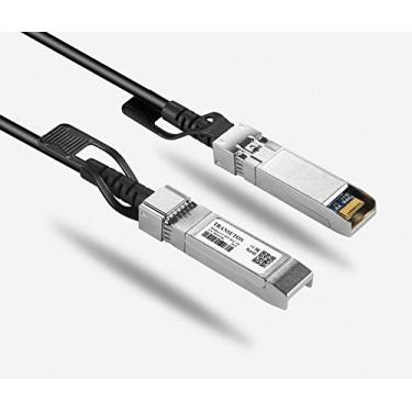 Imagem de Cabo de cobre de conexão direta passiva SFP+ 10GbE para MikroTik 10GBase- Ethernet 10Gb/s SFP+ para SFP+ DAC Twinax Cable 1,5 m (4,9 pés)