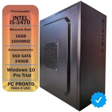 Imagem de PC HOME OFFICE CORE I5 3470, 16GB DDR3, SSD 240GB, FONTE BIVOLT