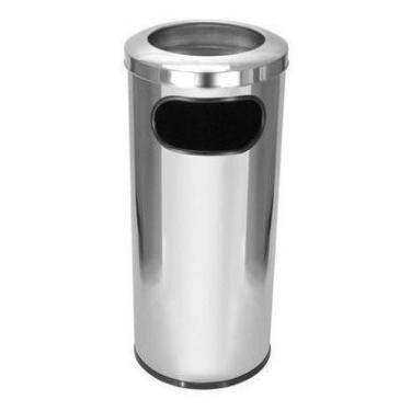 Imagem de Cinzeiro Lixeira Em Aço Inox Com Aro Em Inox 50 L - JSN
