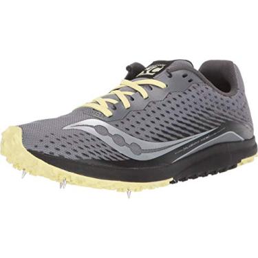 Imagem de Saucony Tênis feminino Kilkenny Xc8 Track, Preto/Amarelo, 5.5