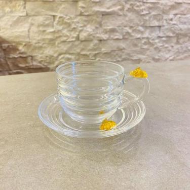 Imagem de Xícara de Chá com Pires Little Bee 200ml de Cristal Ecológico - Lyor