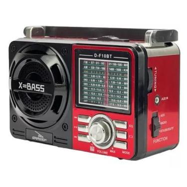 Imagem de Rádio Retro vintage com bluetooth USB 1088 AM/FM/SW recarregável - MEX