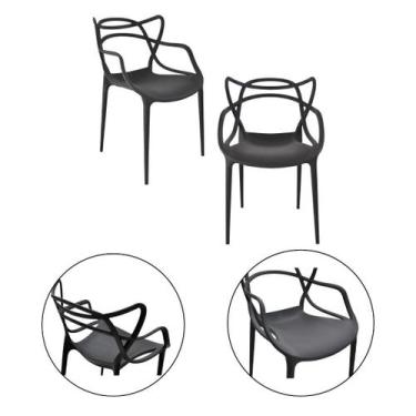 Imagem de Kit 2 Cadeiras Allegra Sem Montagem Polipropileno p/ Cozinha - Simple 