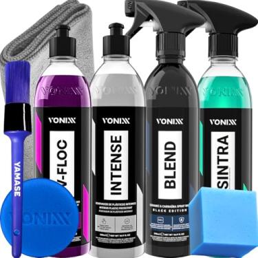 Imagem de Kit Shampoo V-floc Cera Blend Black Veiculos Escuros Sintra Fast Intense Vonixx 500ml