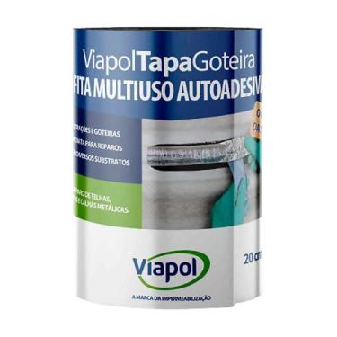 Imagem de Fita Aluminizada Impermeabilizante Tapa Goteira Sleeve 20cm X 10m Viap
