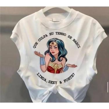 Imagem de Cropped que culpa eu tenho que eu nasci - loja dinka, m, branco