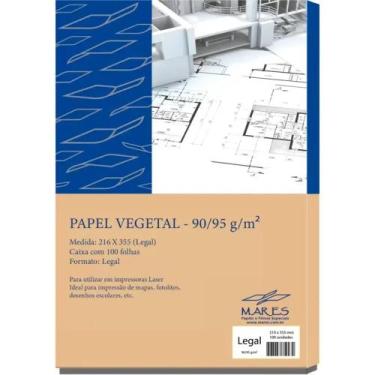 Imagem de Papel Vegetal Legal 90/95 gramas 216355 com 100un - Mares