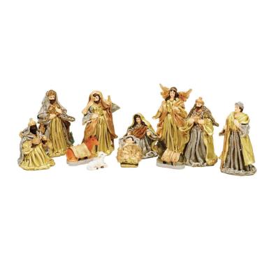 Imagem de Presepio Champagne Resina 11P Pecas 14 Cm