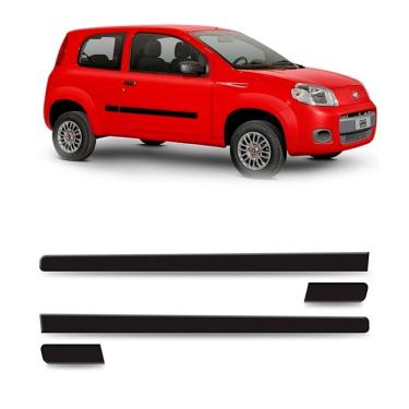 Imagem de Friso Lateral Porta Fiat Uno 2011 A 2018 2 Portas Preto