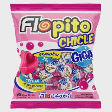 Imagem de Pirulito Flopito Chicle Giga Cereja 600g Florestal