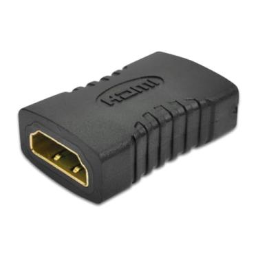 Imagem de Kit 1/3 / 5/10 / 25/50 Adaptador Emenda HDMI Fêmea para HDMI Fêmea, Alongar Cabo Prolongador Junção, Conector Extensor Universal, Compatível com TV, Monitor, Notebook, Projetor, Preto (10)
