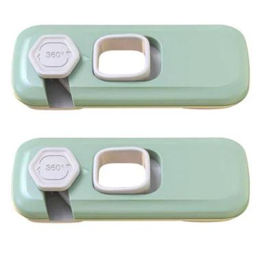 Imagem de Trava de Segurança Geladeira Armario Gaveta Kit 2 unidades Bebe Crianç