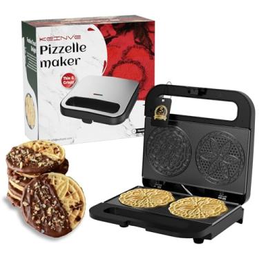 Imagem de KEINVE Máquina De Fazer Pizzas, Mini Elétrica Antiaderente Para Assar Biscoitos E Pizzas Festas, Feriados Guloseimas (Revestimento Cerâmico, 2 * 4") Cerâmico)
