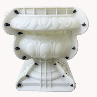 Imagem de EAIVENY Moldes de vaso de concreto extragrande com drenagem – Molde gigante de plantio resistente de 50 x 50 x 50 cm, moldes de cimento espessos reutilizáveis para uso comercial e faça você mesmo