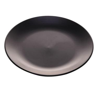 Imagem de Prato Raso De Ceramica Cronus Preto 27cm - Lyor
