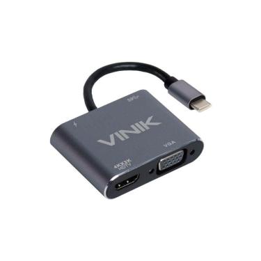 Imagem de Adaptador Type C 4-em-1 Para Hdmi Vga Pd E Usb Vinik...