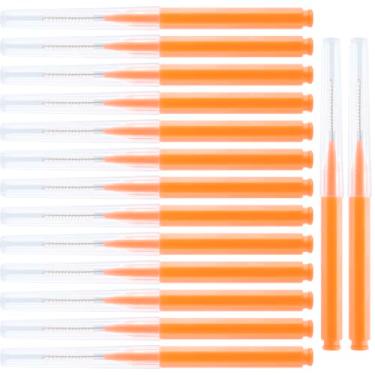 Imagem de Alpinleux Escova de limpeza de chuveiro com 15 peças, palhetas de limpeza de chuveiro, escova interdental de nylon, escovas pequenas para limpeza de chuveiro (laranja)