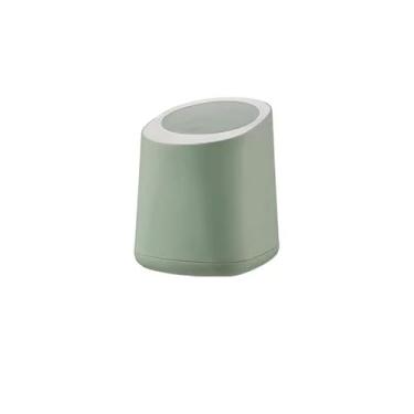 Imagem de Lixeira Lixeira de mesa de alta qualidade, tipo prensa, luz para sala de estar, luxo, casa, alto valor, cesta de lixo Lixeira(Green)