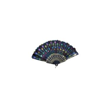 Imagem de Ventilador de dança de verão estilo chinês antigo ventilador dobrável portátil 23cm(1,Cor)
