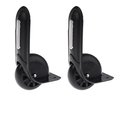 Imagem de Conjunto Almencla de 2 peças de substituição de roda muda de bagagem direcional para reparo de rodas, peças para viagem, preto