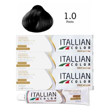 Imagem de 3 Unidades Coloração Itallian Color 1.0 Preto - Itallian Hairtech