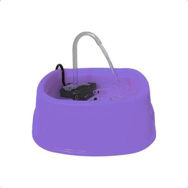 Imagem de Fonte Square Avipet 1 Litro Bivolt Neon Para Cães e Gatos, Roxo