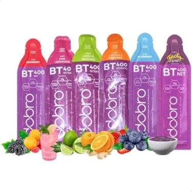 Imagem de Kit BT Nitrato Gel, 6 Sachês, Sabores Variados com e sem Cafeína, 30g cada, Suplemento Energético para Atletas