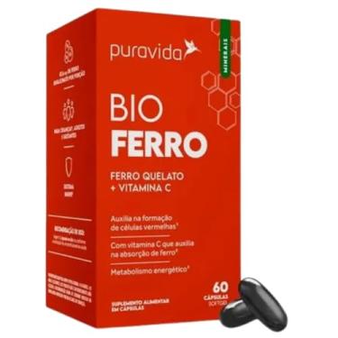 Imagem de Bio Ferro Quelato + Vitamina C 60 Cápsulas - Pura vida