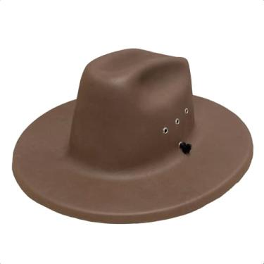 Imagem de Chapéu Infantil Marrom Country Com Cordão Ajustável pra Fantasia Xerife Vaqueira Cowboy Cowgirl Festa Junina