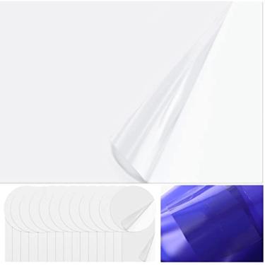 Imagem de Kit de reparo de remendo de piscina TPU Kit de remendos de reparo infláveis à prova d'água fita adesiva tenaz para colchão de ar Bounce House Tenda Canopy Canopy Floats Tubes (Transparente, 85 x 114