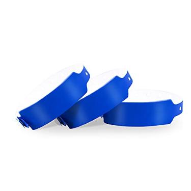 Imagem de Pulseiras de plástico para eventos com rosto largo de pulso - pulseiras de vinil de festa da Fivepeans, Azul marinho, 100pcs