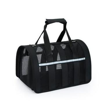 Imagem de Bolsa Mala Transporte Pet Cachorro Gato Viagem Avião Material Respiravel(Preto M 42 * 26 * 24)