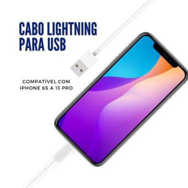 Imagem de Cabo Carregador Compatível Com Celulares  6S Até 13 Pro - Cabo para US