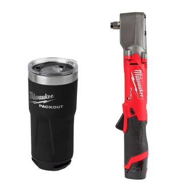 Imagem de Chave de Impacto Angular Encaixe 1/2" 12V Fuel 2565-20 + Copo Térmico 590ml 48-22-8392B Milwaukee