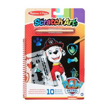 Imagem de Melissa & Doug PAW Patrol Scratch Art Pad - Marshall Colour Reveal Travel Activity Pad