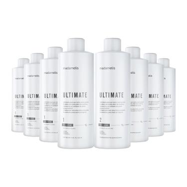Imagem de Kit 4 Escovas Progressivas Madame Lis Ultimate + Shampoo Limpeza Profunda 1 Litro