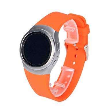 Imagem de Pulseira de substituição para relógio Samsung Gear S2 – Pulseira de substituição esportiva de silicone macio para Samsung Gear S2 Smart Watch SM-R720 apenas versão laranja brilhante