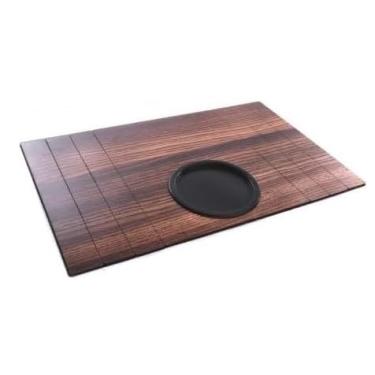 Imagem de Kit 2 Bandejas Esteira para Braço de Sofá com Porta Copos