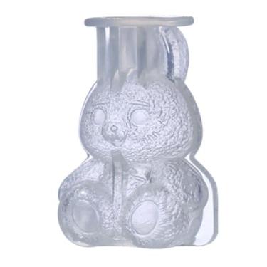 Imagem de Máquina de gelo animal, molde de cubo de gelo de coelho, fofo, divertido, em forma de silicone macio, fácil de desmoldar, adequado para micro-ondas e freezer, fácil de limpar e uso higiênico (P (283 X