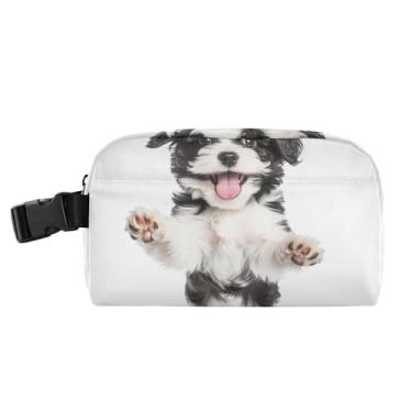 Imagem de TSENQUE Lancheira personalizada Happy Black White Havanese para mulheres, meninas, lancheira masculina e infantil, lancheira para trabalho, pequena bolsa térmica para alimentos floral, isolada para
